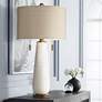 2_Possini Euro Kingston 32 3/4" White Ceramic Table Lamp With USB Dimmer
