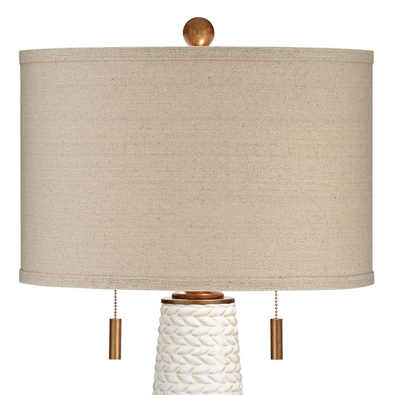 Image 5 Possini Euro Kingston 32 3/4" White Ceramic Table Lamps Set of 2 more views