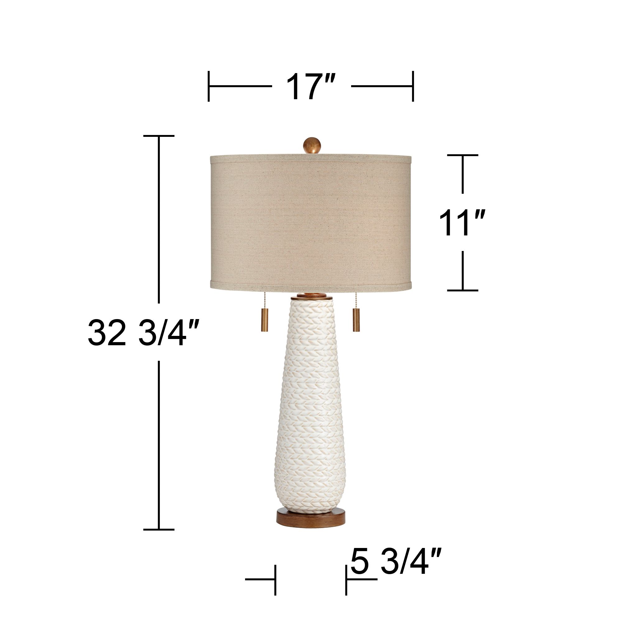 Possini Euro Kingston 32 3/4" White Ceramic Table Lamps Set of 2 in scene