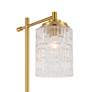 Possini Euro Kinsey 67" Crystal Glass and Brass Downbridge Floor Lamp
