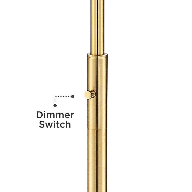 Image 5 Possini Euro Kinsey 72 1/2" Brass and Crystal Torchiere Floor Lamp more views