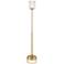 Possini Euro Kinsey 78" Modern Brass Torchiere Floor Lamp with Riser