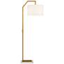 Possini Euro Kittridge 62 1/2" Marble and Gold Arc Modern Floor Lamp