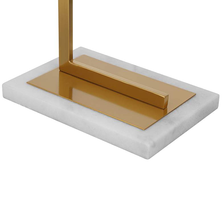 Image 4 Possini Euro Kittridge 62 1/2" Marble and Gold Arc Modern Floor Lamp more views