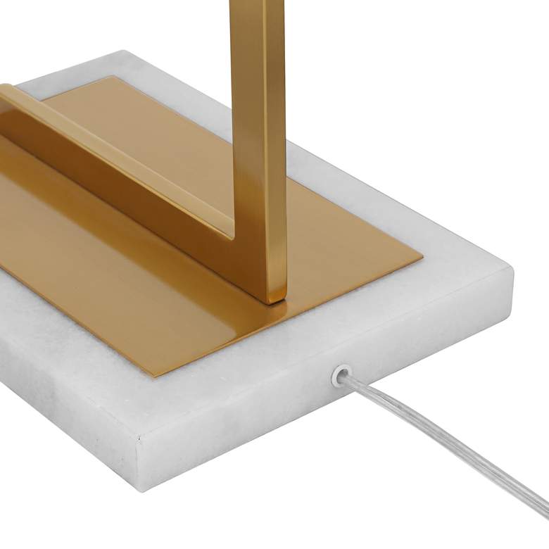 Image 5 Possini Euro Kittridge 62 1/2" Marble and Gold Arc Modern Floor Lamp more views