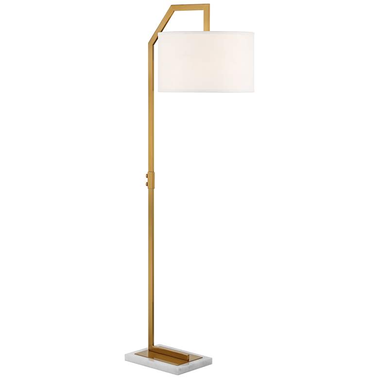 Image 7 Possini Euro Kittridge 62 1/2 inch Marble and Gold Arc Modern Floor Lamp more views