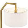 Possini Euro Kittridge Chairside Arc Floor Lamp with Marble Base