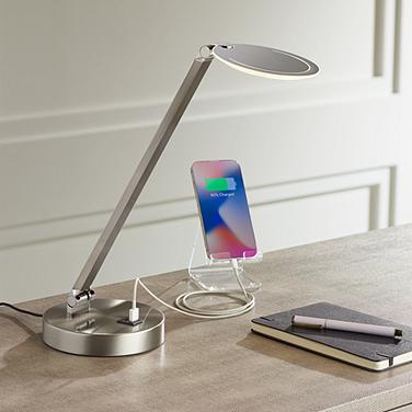 Possini Euro Kobie Adjustable Height Modern LED USB Desk Lamp