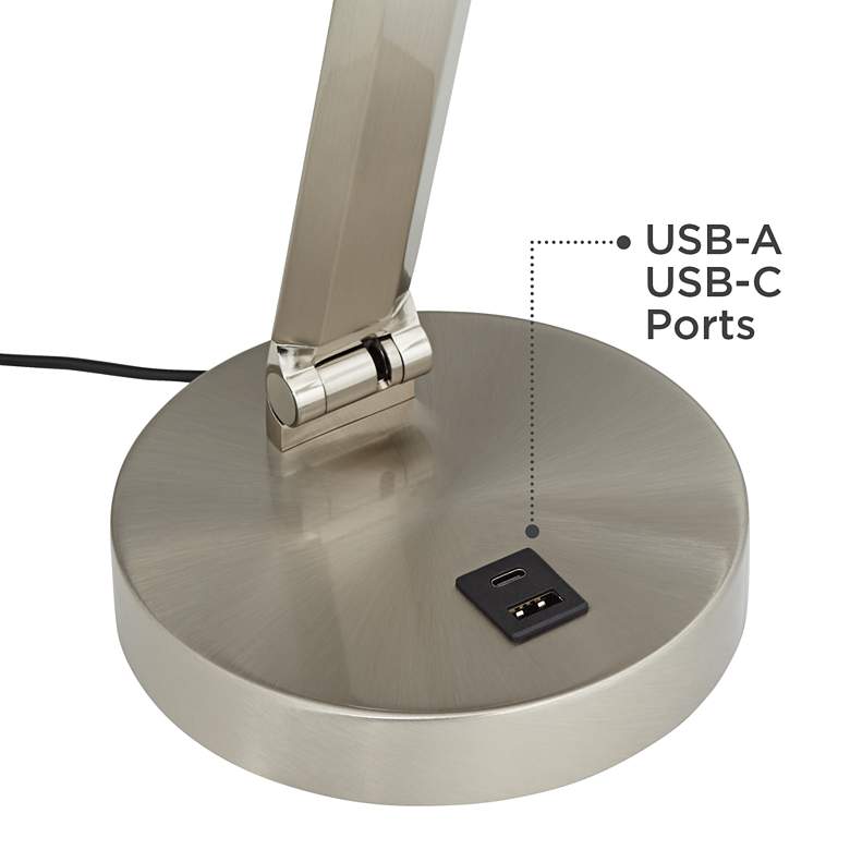 Image 4 Possini Euro Kobie Adjustable Height Modern LED USB Desk Lamp more views