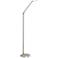 Possini Euro Kobie Adjustable Satin Nickel LED Task Floor Lamp