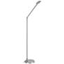 Possini Euro Kobie Adjustable Satin Nickel LED Task Floor Lamp