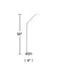 Possini Euro Kobie Adjustable Satin Nickel LED Task Floor Lamp