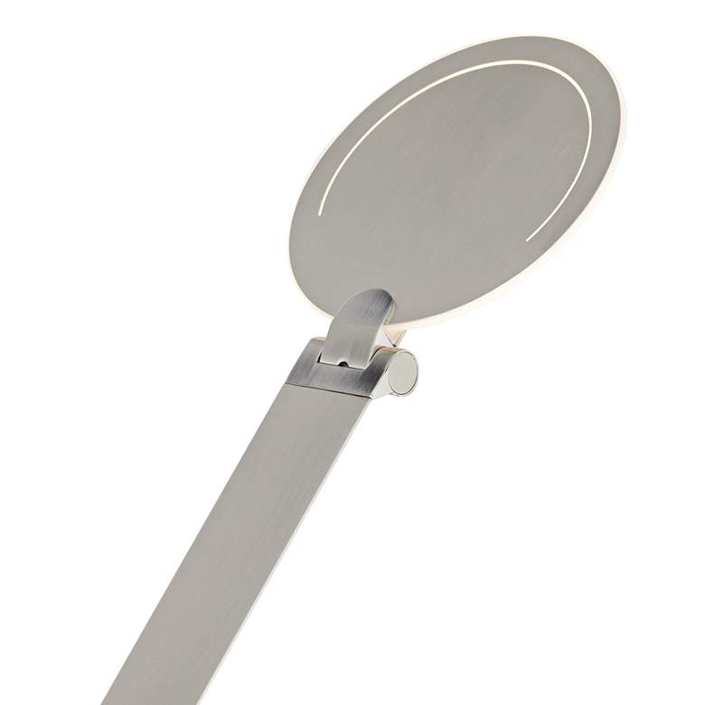 Image 4 Possini Euro Kobie Adjustable Satin Nickel LED Task Floor Lamp more views