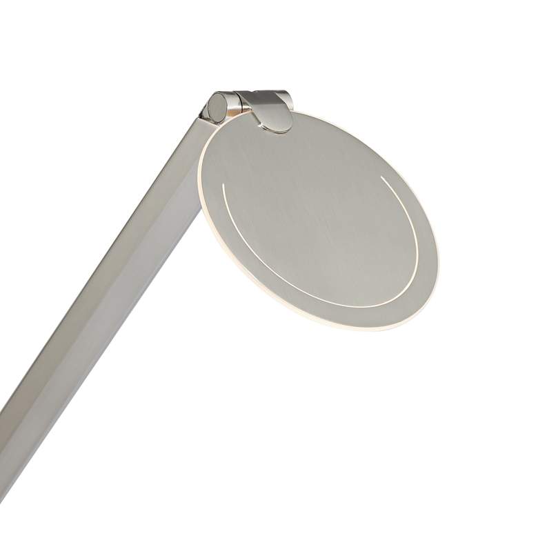 Image 5 Possini Euro Kobie Adjustable Satin Nickel LED Task Floor Lamp more views