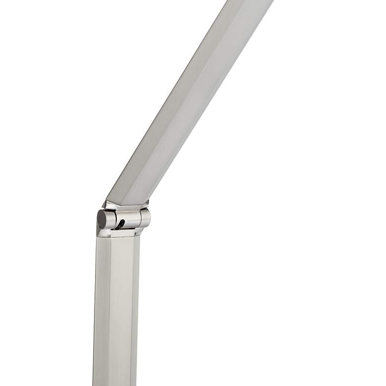 Image 6 Possini Euro Kobie Adjustable Satin Nickel LED Task Floor Lamp more views