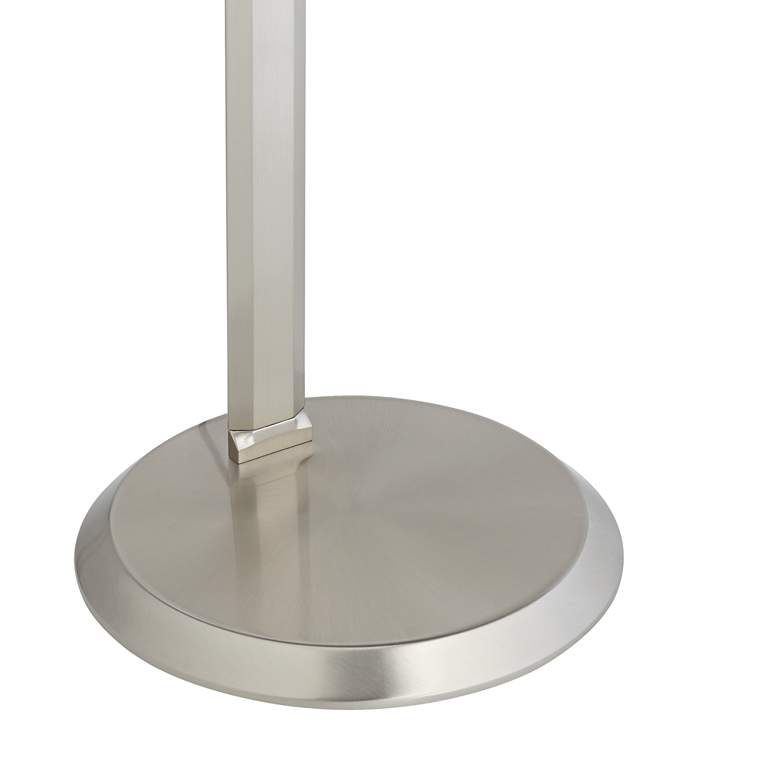 Image 7 Possini Euro Kobie Adjustable Satin Nickel LED Task Floor Lamp more views