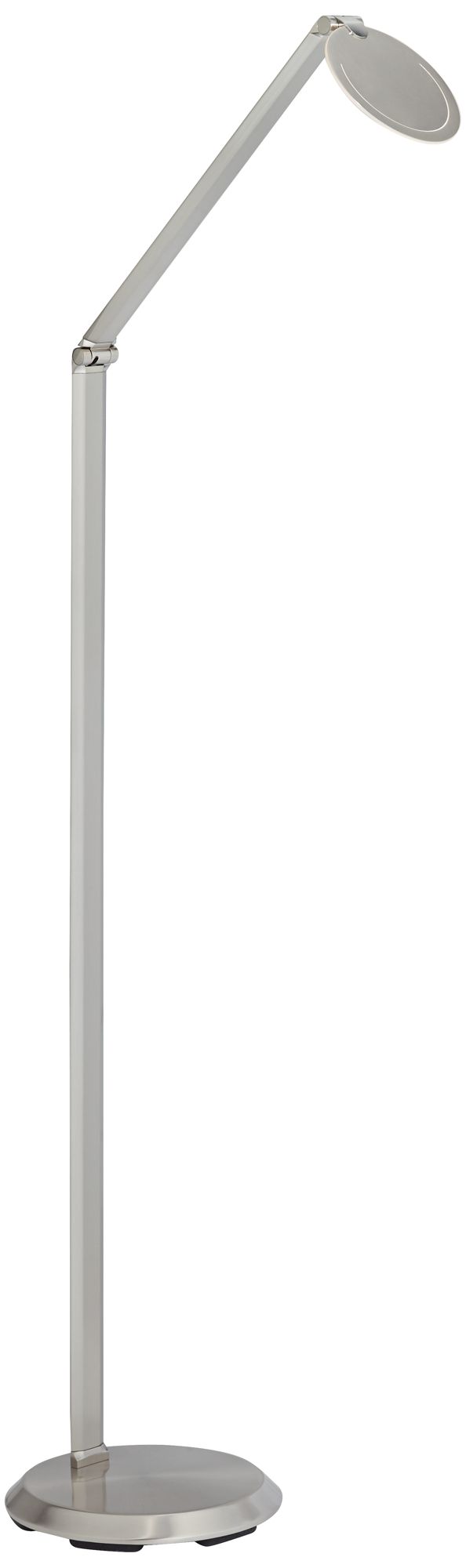 Possini Euro Kobie Adjustable Satin Nickel LED Task Floor Lamp