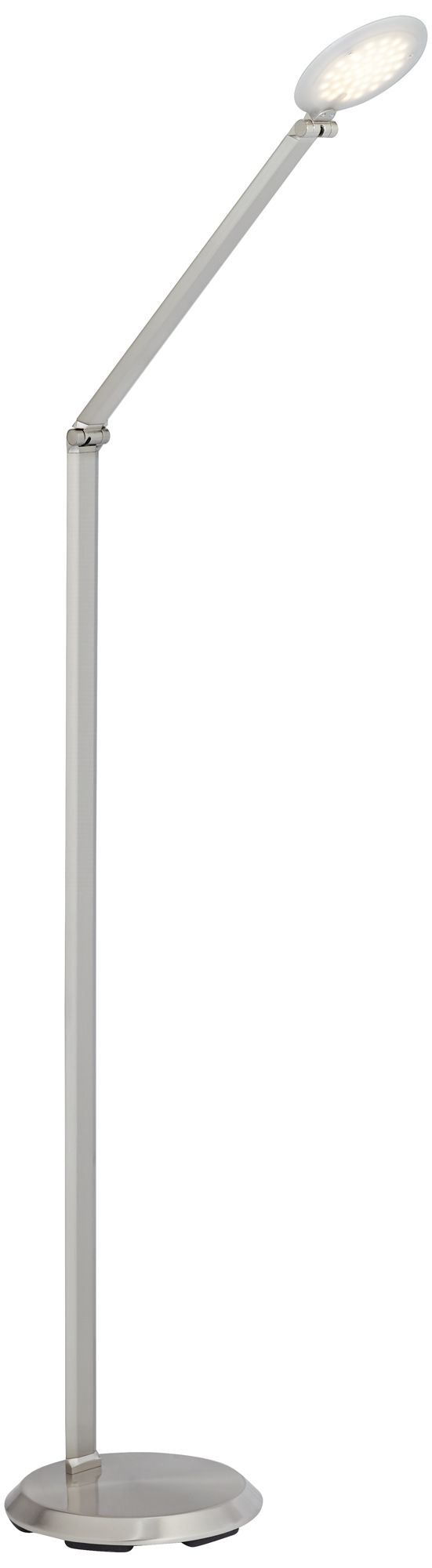Possini Euro Kobie Adjustable Satin Nickel LED Task Floor Lamp