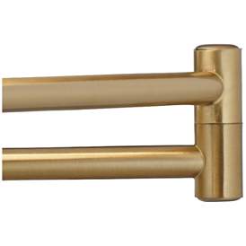 Image5 of Possini Euro Kohle Brass Plug-In Wall Lamps with Cord Covers Set of 2 more views
