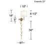 7_Possini Euro Kohle Brass Swing Arm Plug-In Wall Lamp with Cord Cover more views