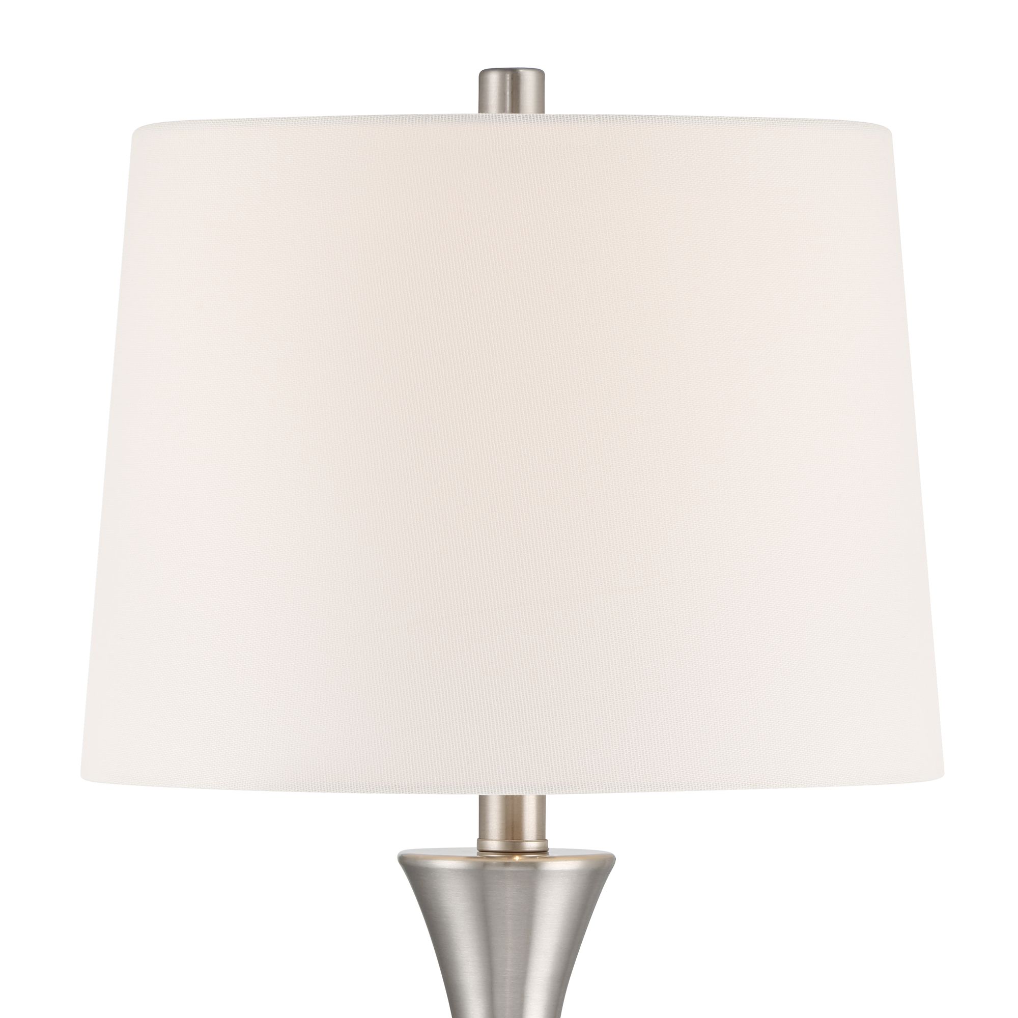 Image 4 Possini Euro Koncave 24 1/2" Modern Nickel Table Lamps Set of 2 more views