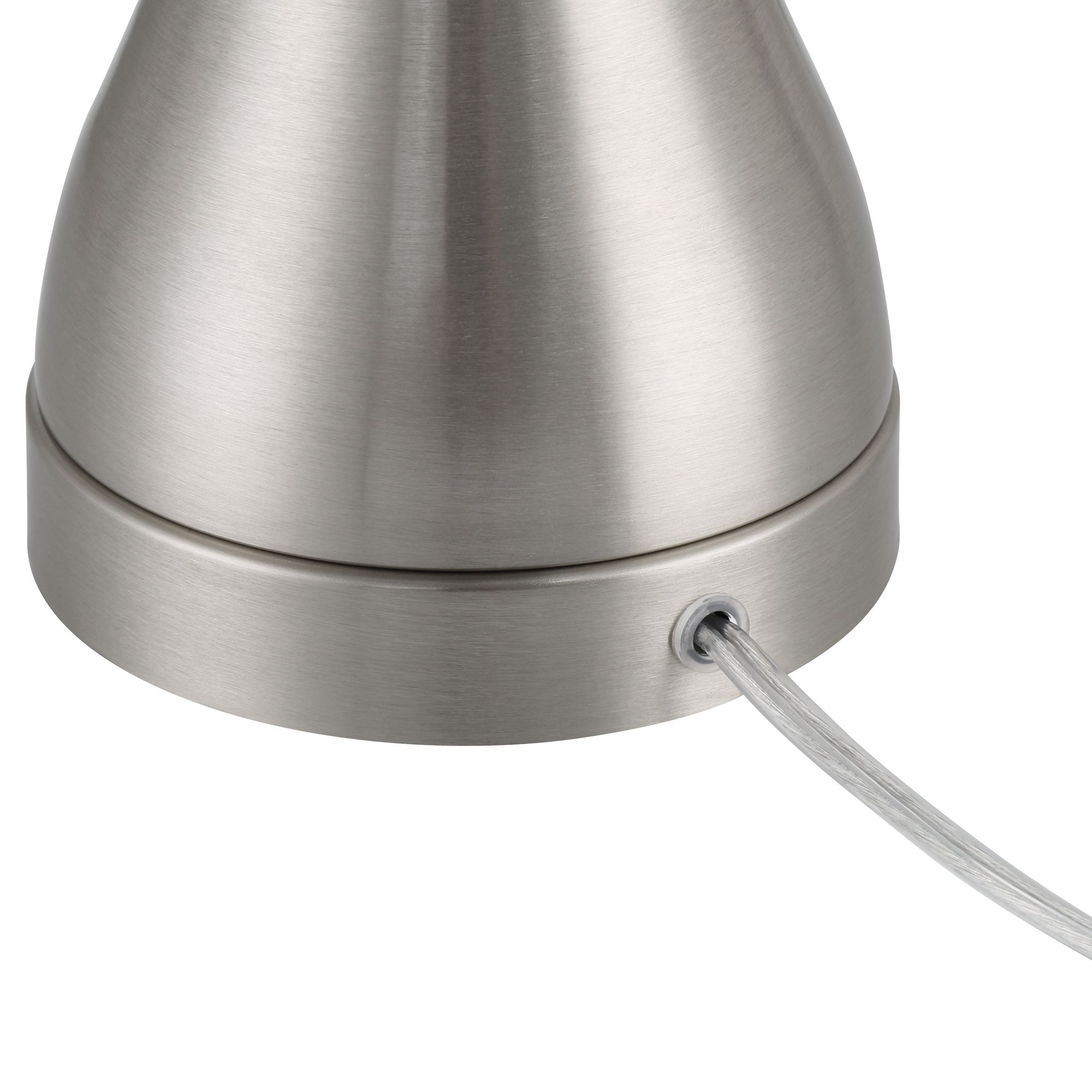 Image 7 Possini Euro Koncave 24 1/2" Modern Nickel Table Lamps Set of 2 more views