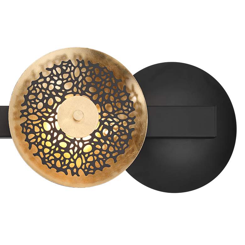 Image 4 Possini Euro Kora 48" Black and Gold 6-Light LED Linear Island Pendant more views