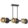 Watch A Video About the Kora Black and Gold 6 Light LED Linear Island Pendant
