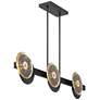 Watch A Video About the Kora Black and Gold 6 Light LED Linear Island Pendant