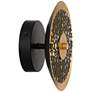 7_Possini Euro Kora 8 1/2" High Black and Gold Leaf LED Wall Sconce Set more views