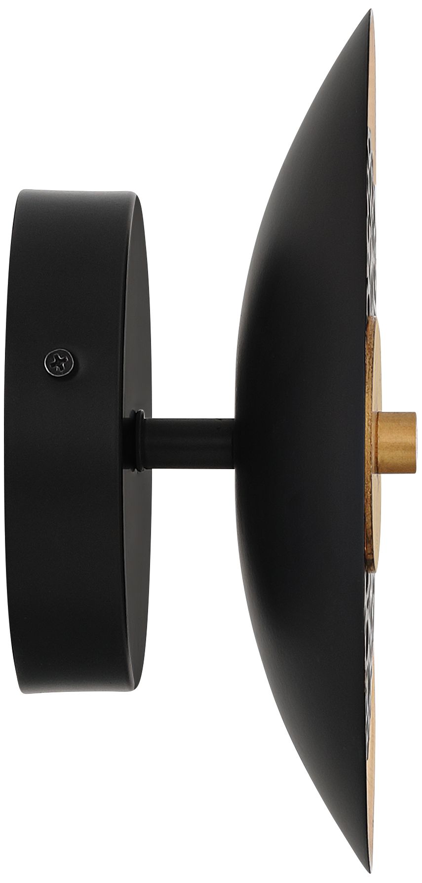 Possini Euro Kora 8 1/2" High Black and Gold Leaf LED Wall Sconce in scene
