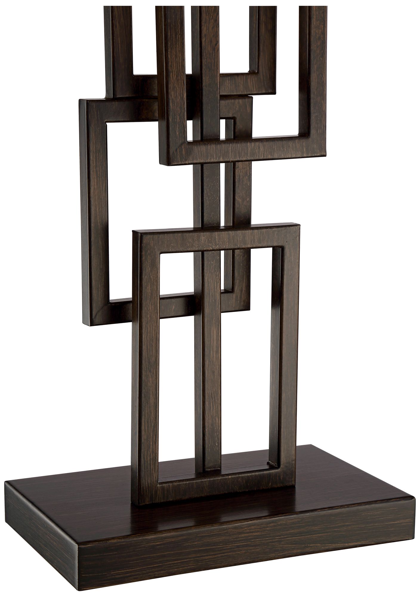 Image 4 Possini Euro Kory 26 1/2" Bronze Rectangles Geometric Table Lamp more views