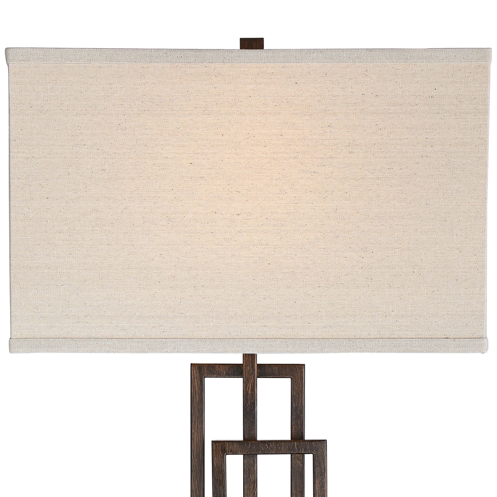 Image 3 Possini Euro Kory 26 1/2" Stacked Rectangles Lamp with USB Cord Dimmer more views