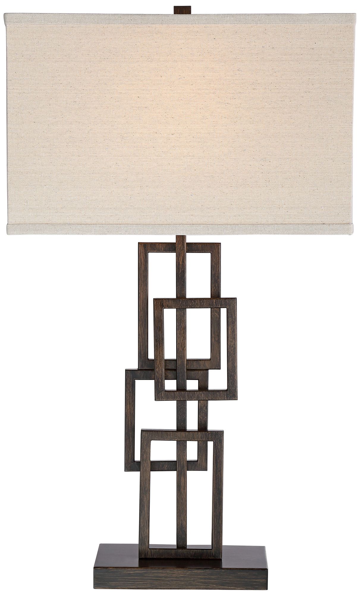 Image 7 Possini Euro Kory 26 1/2" Stacked Rectangles Lamp with USB Cord Dimmer more views
