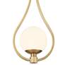 3_Possini Euro Kosta 8" Wide Warm Gold Mini Pendant more views