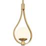 4_Possini Euro Kosta 8" Wide Warm Gold Mini Pendant more views