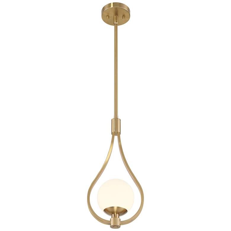 Image 7 Possini Euro Kosta 8" Wide Warm Gold Mini Pendant more views