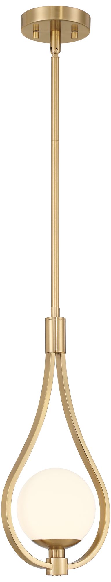 Possini Euro Kosta 8" Wide Warm Gold Mini Pendant