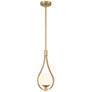 Possini Euro Kosta 8" Wide Warm Gold Mini Pendant