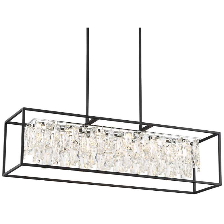 Image 3 Possini Euro Krisa 35 1/2" Crystal LED Kitchen Island Light Pendant