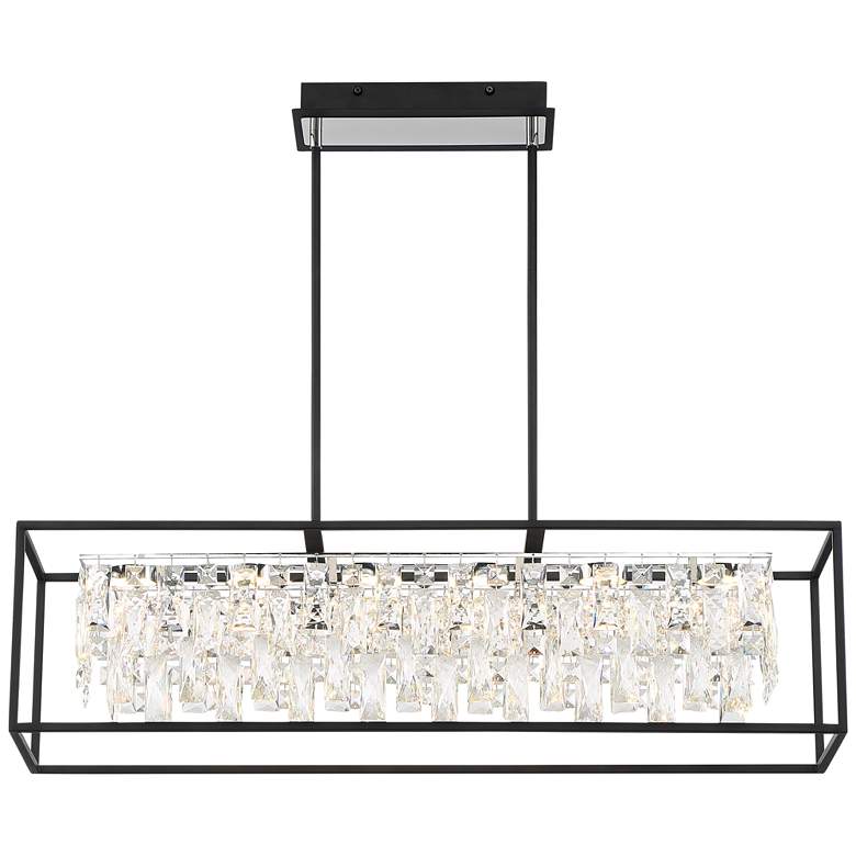 Image 6 Possini Euro Krisa 35 1/2" Crystal LED Kitchen Island Light Pendant more views