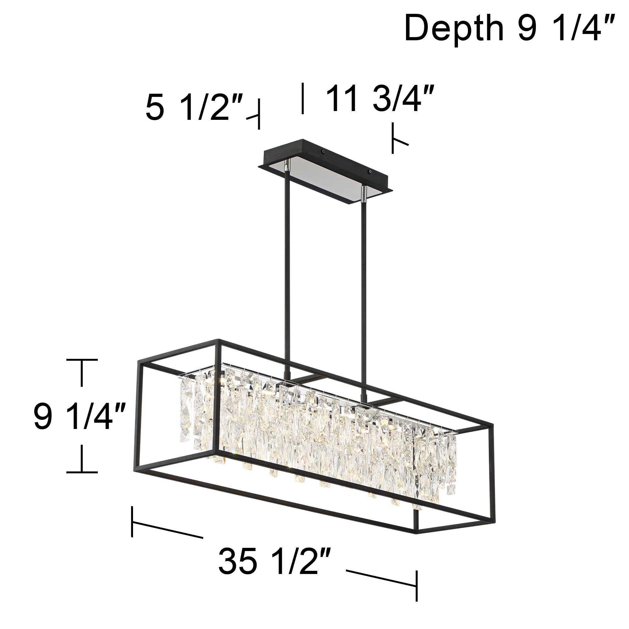 Watch A Video About the Krisa Crystal LED Kitchen Island Light Pendant