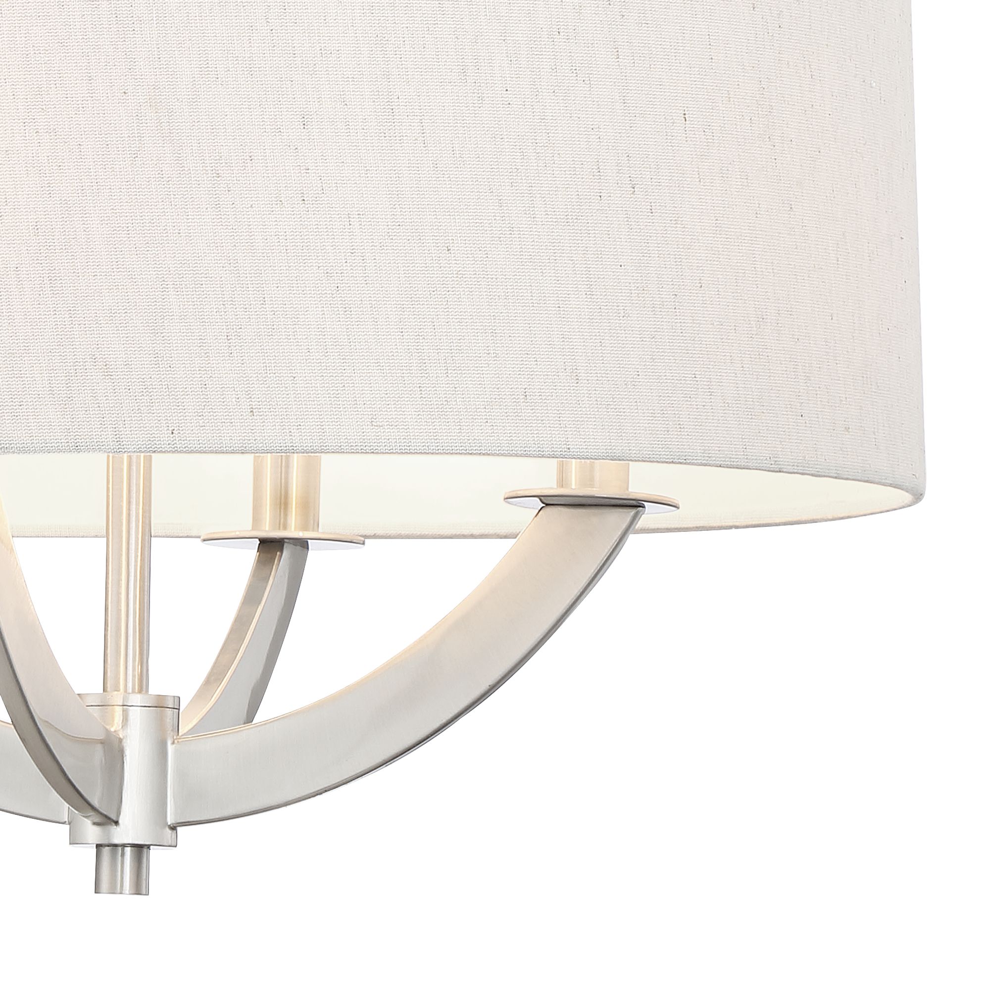 Image 4 Possini Euro Kronia 21" Nickel and Linen Shade Modern Drum Pendant more views