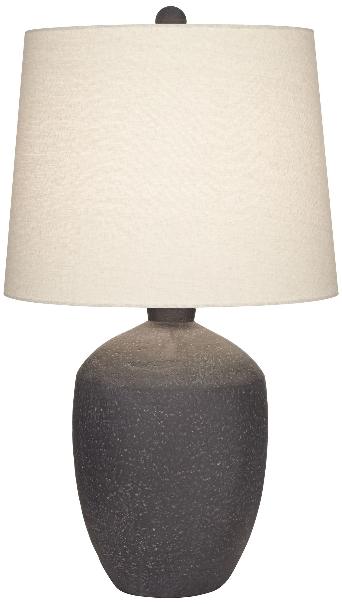 Image 3 Possini Euro Kyle 24" Rustic Textured Charcoal Finish Table Lamp