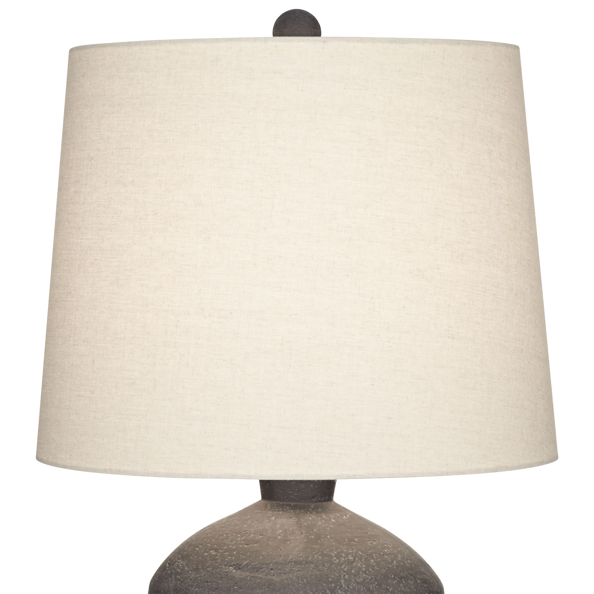 Image 5 Possini Euro Kyle 24" Rustic Textured Charcoal Finish Table Lamp more views