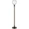 Possini Euro La Salle Hammered Glass Torchiere Floor Lamp