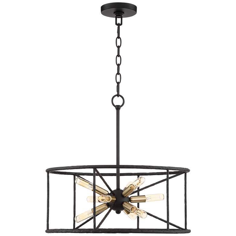 Image 6 Possini Euro La Vista 20 1/4 inch Wide Black 9-Light Pendant more views