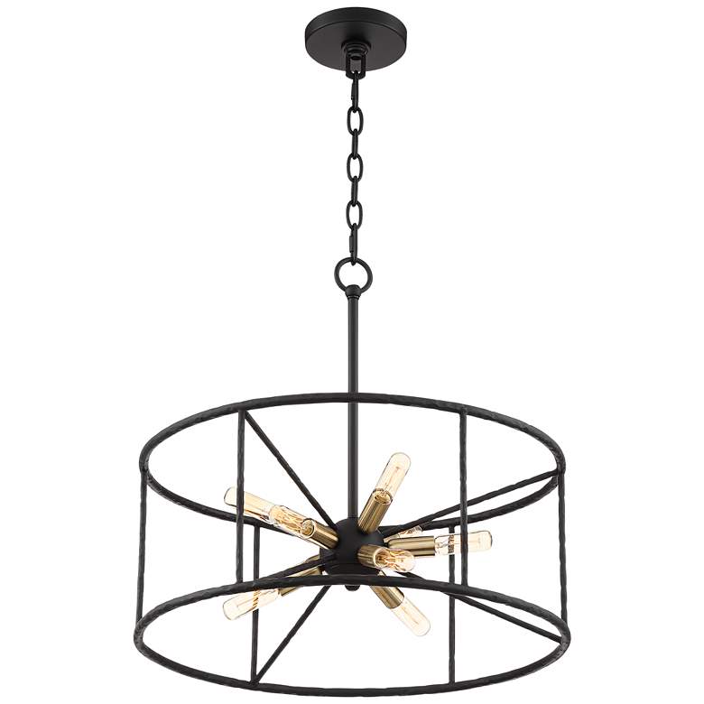 Image 7 Possini Euro La Vista 20 1/4 inch Wide Black 9-Light Pendant more views