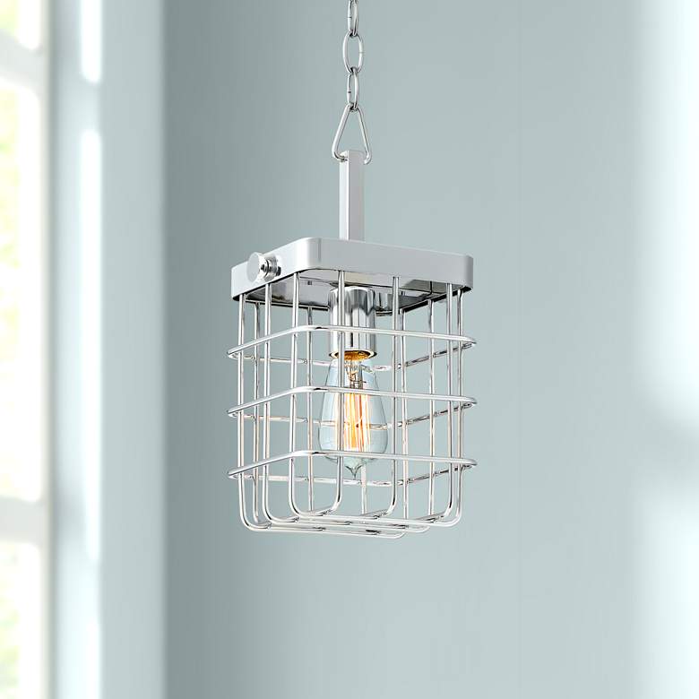 Image 1 Possini Euro Lair 7" Wide Chrome Mini Pendant