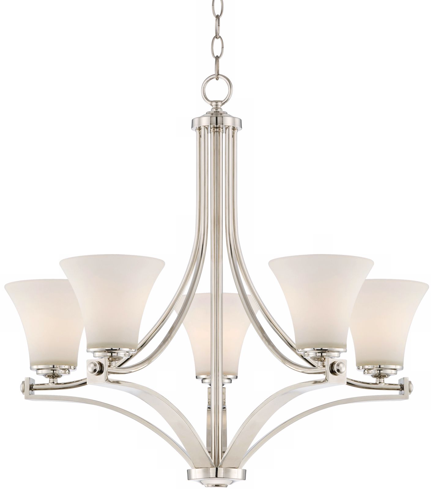Possini Euro Lakin 27 1/2" Wide Opal Glass Chandelier